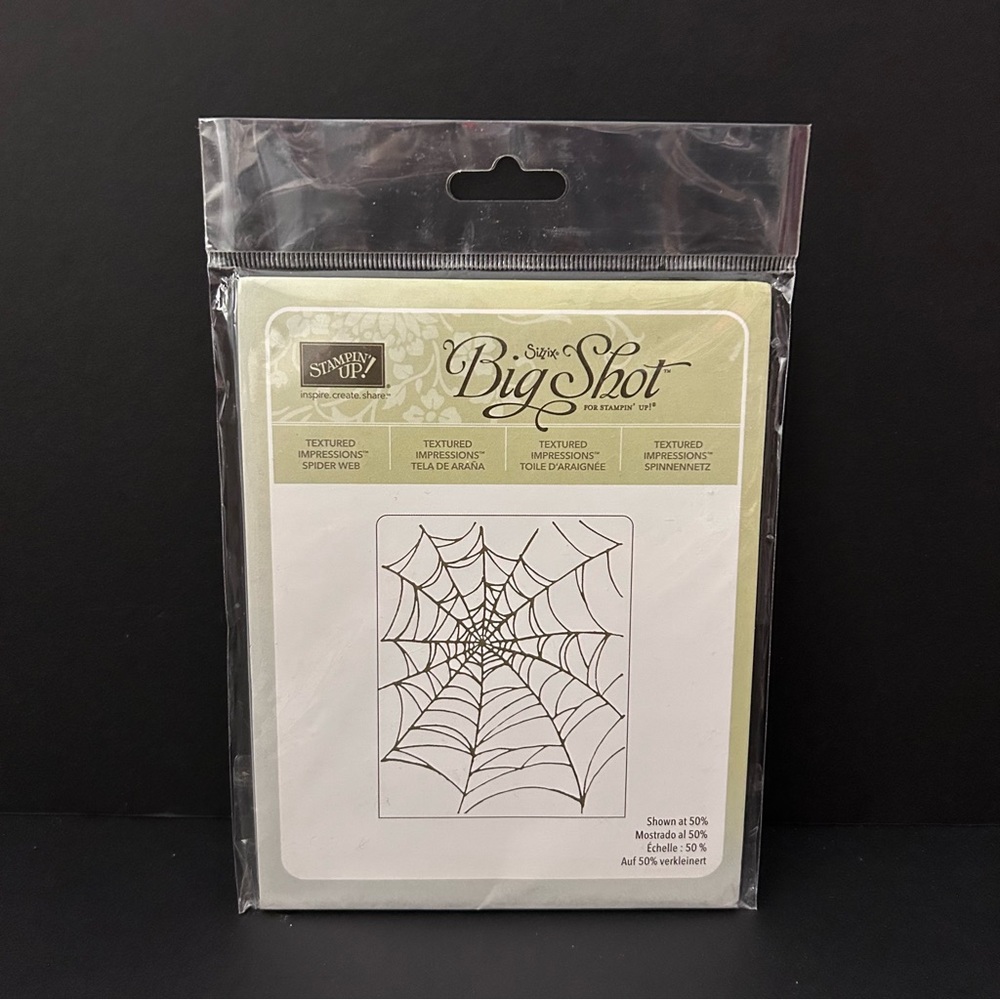Stampin’ up! Textured impressions 4” x 6” embossing folder - SPIDER WEB